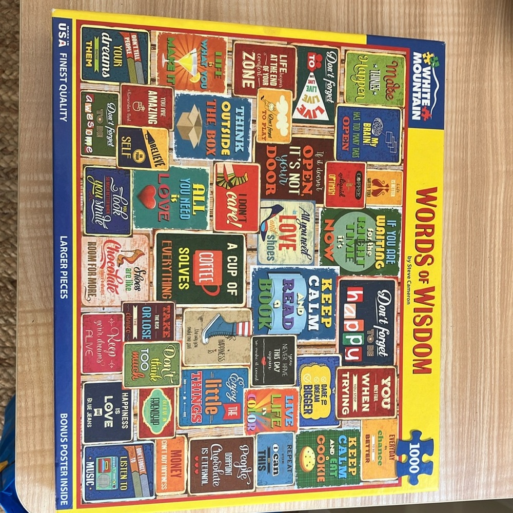 White Mountain "Words of Wisdom" 1000 piece puzzle